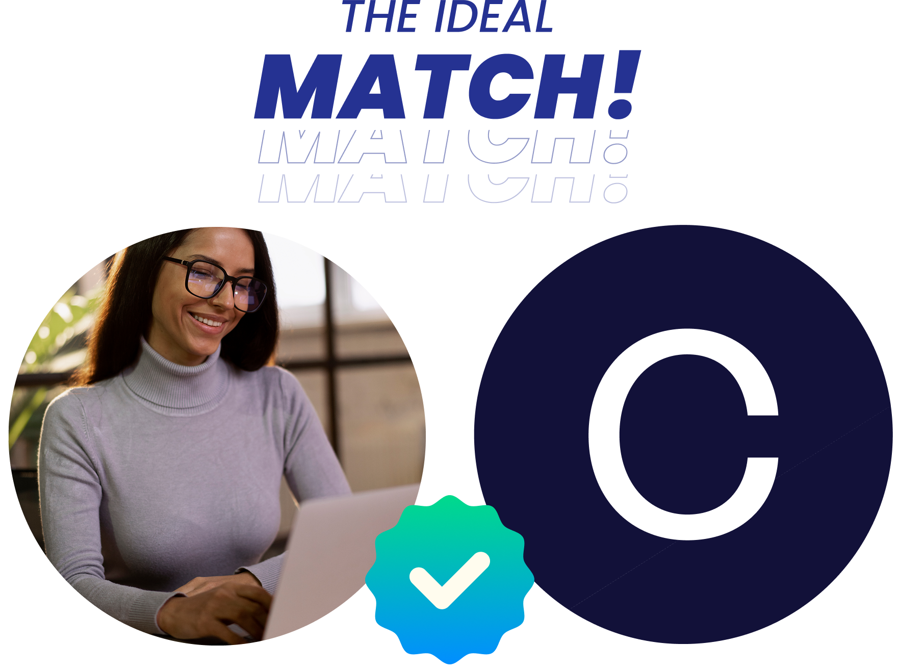 Person using a laptop matching with Companio 