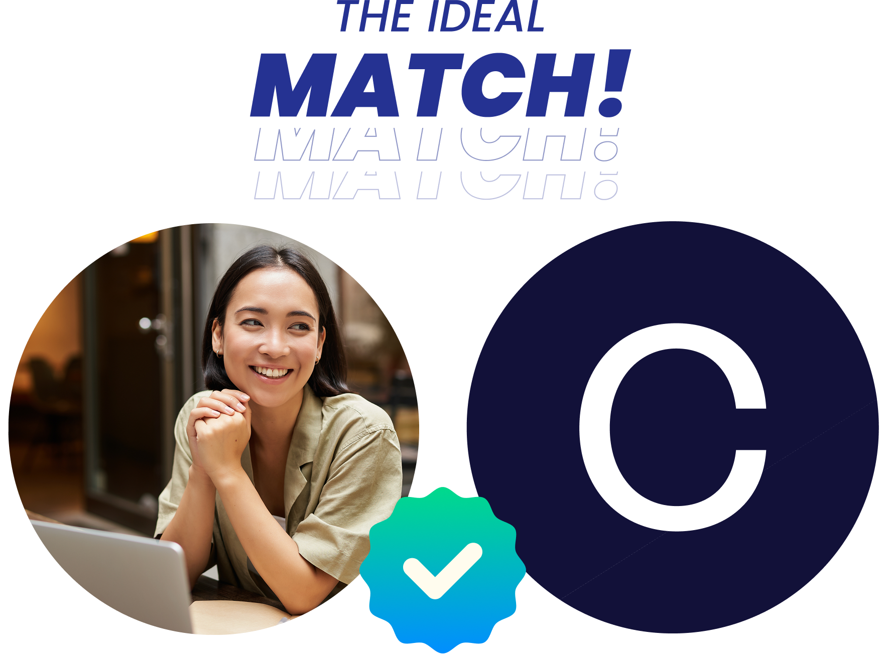 Person using a laptop matching with Companio 