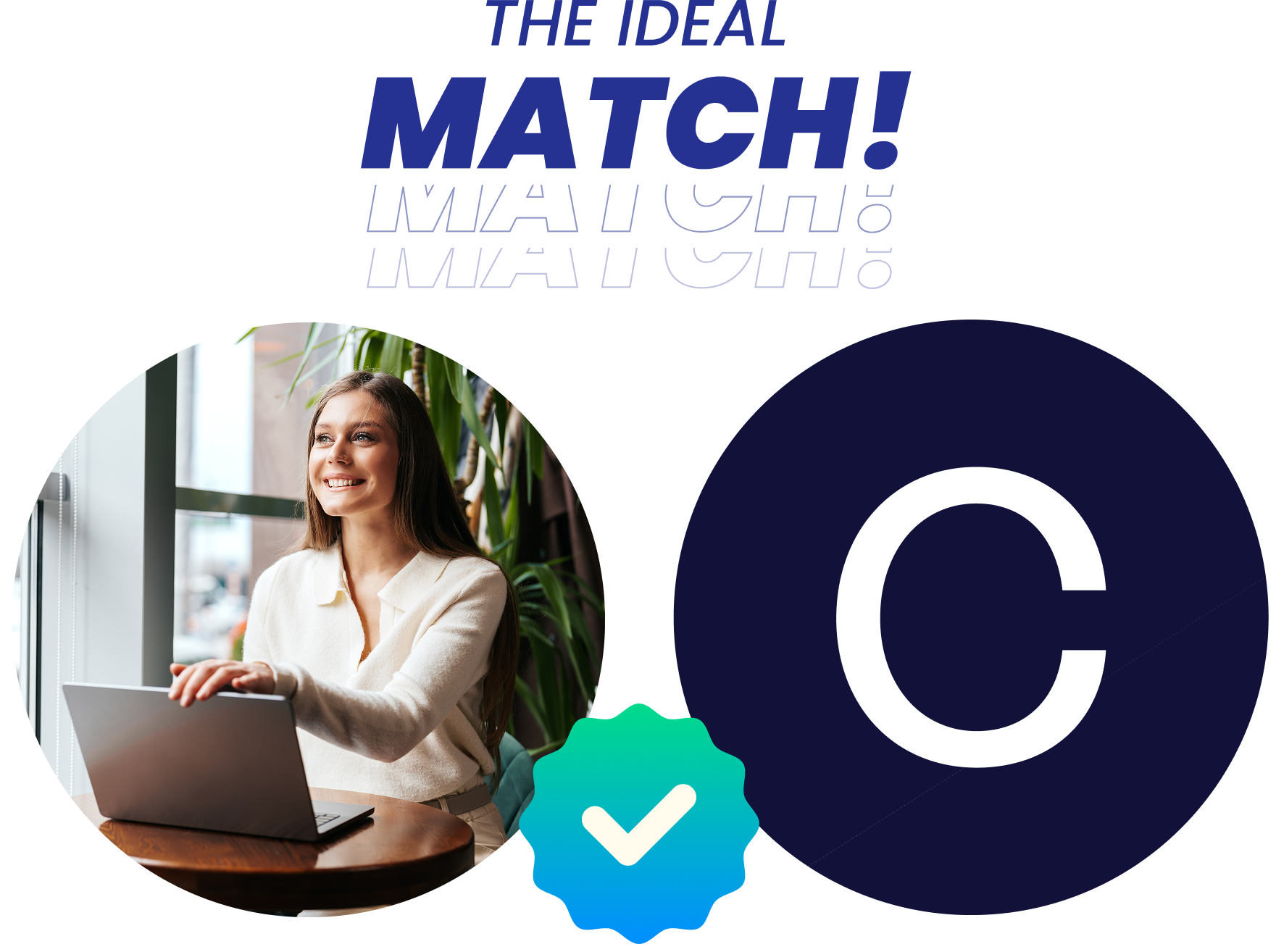 Person using a laptop matching with Companio 