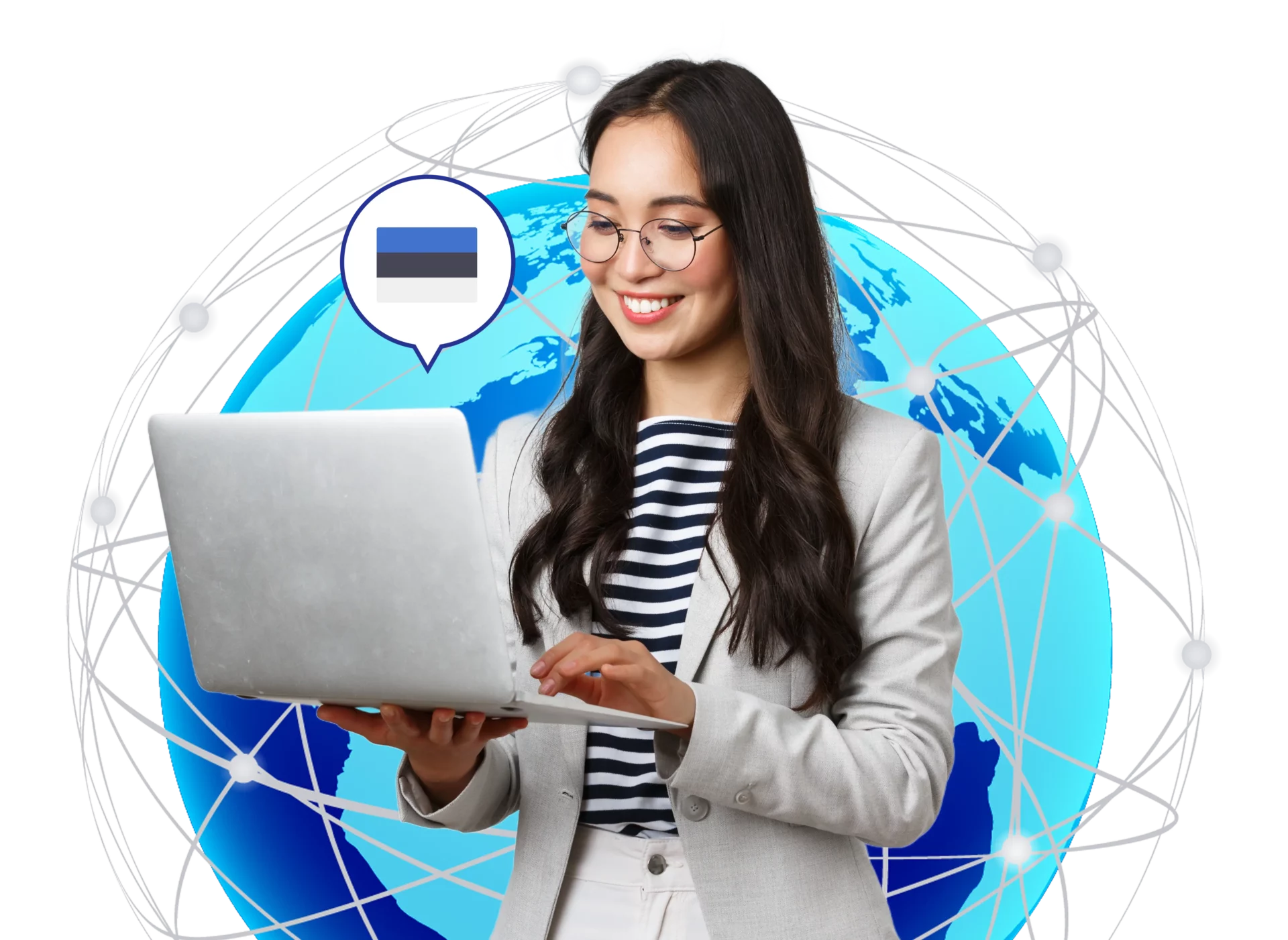 Person using a laptop